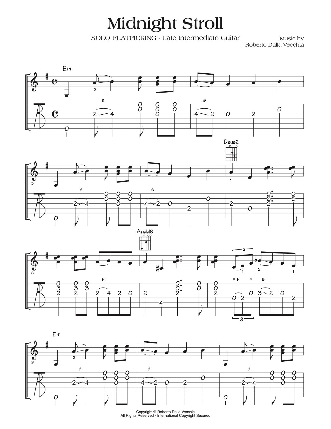 Midnight Stroll - Tab Sample