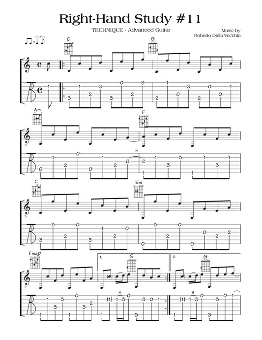 Right-Hand Study #11 - Guitar Tab Sample