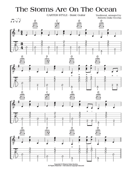 The Storms Are On The Ocean - Tablature Sample