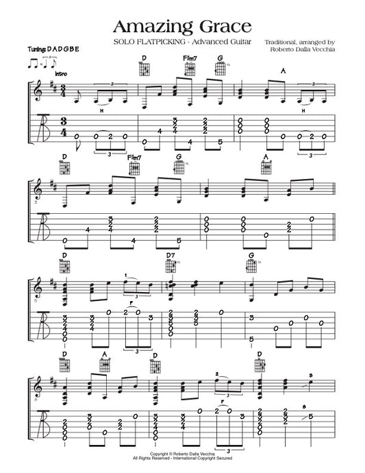 Amazing grace tab sample