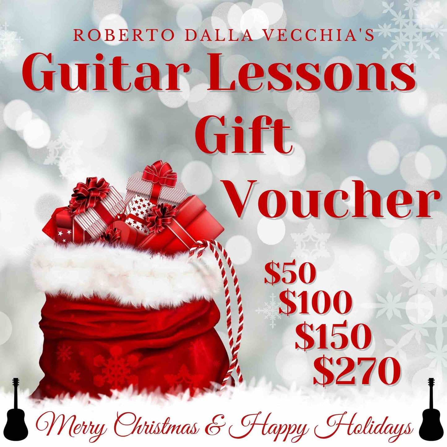 Online Guitar Lessons Gift Voucher