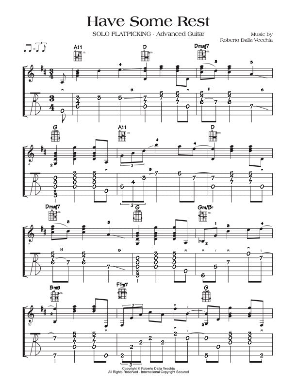 Have Some Rest - TAB Sample