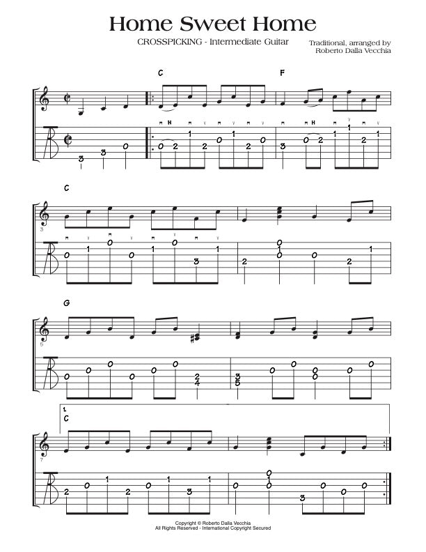 Home Sweet Home Tab Sample