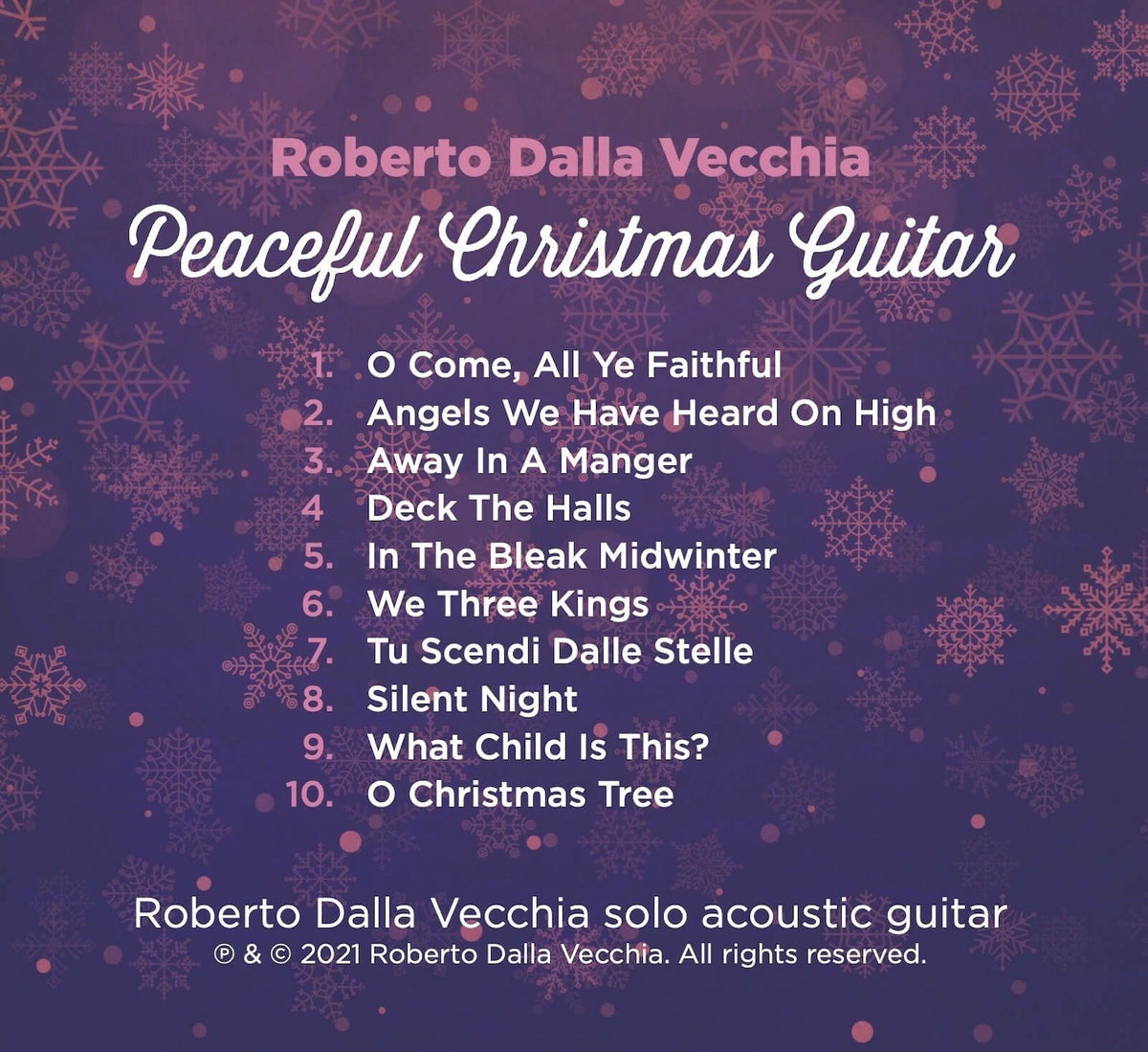 Peaceful Christmas Guitar - track list