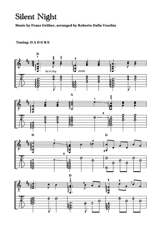 Silent Night Guitar Tab