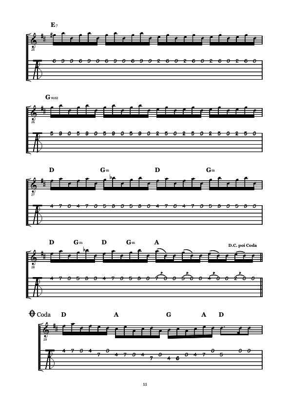 Tablature "Surprised" Roberto Dalla Vecchia