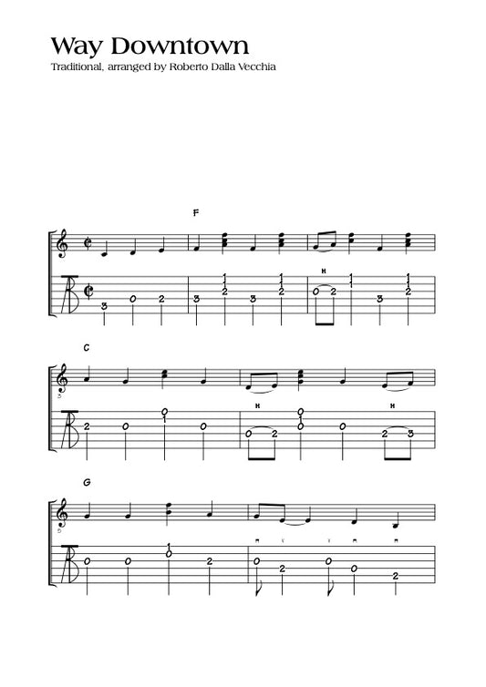 Way Downtown Tab sample