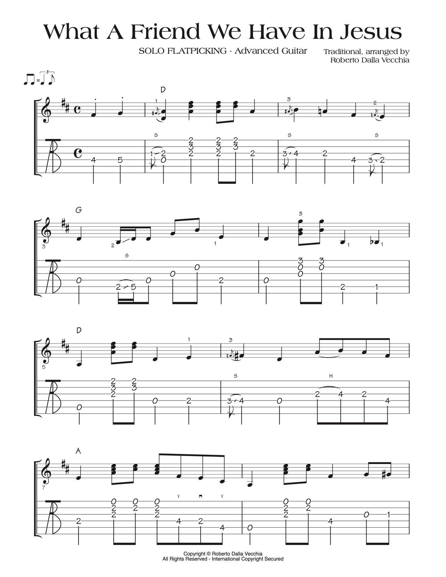 What A Friend We Have In Jesus - Tab sample