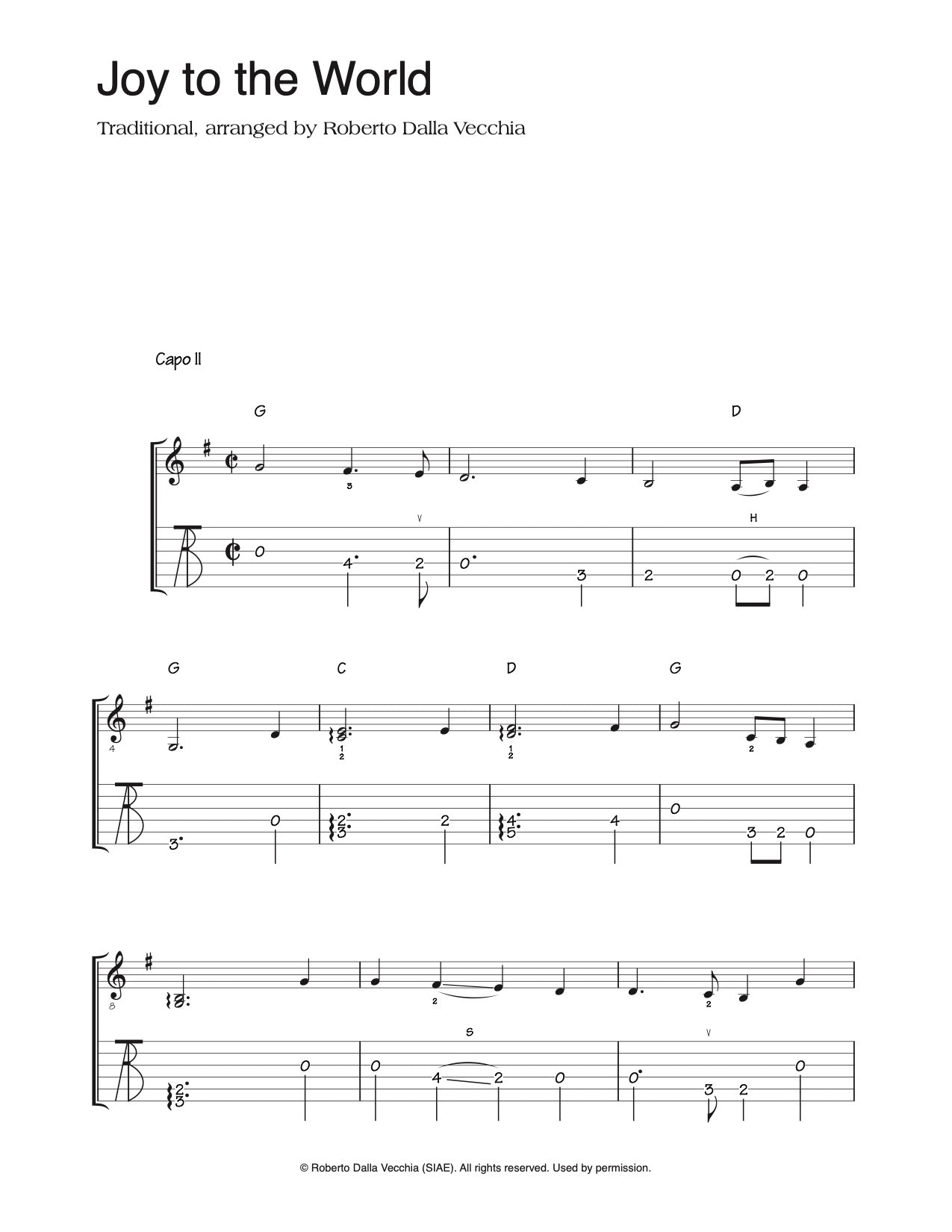 Joy To The World - Guitar TAB Sample