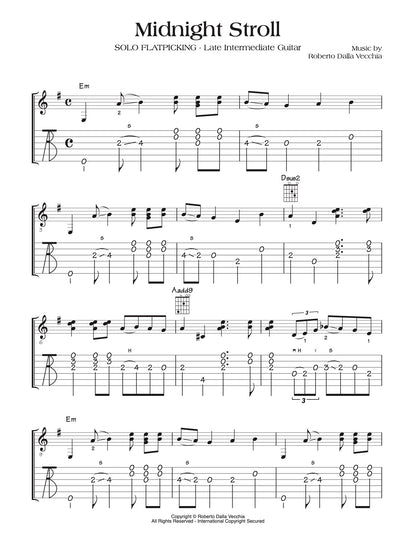 Midnight Stroll - Tab Sample