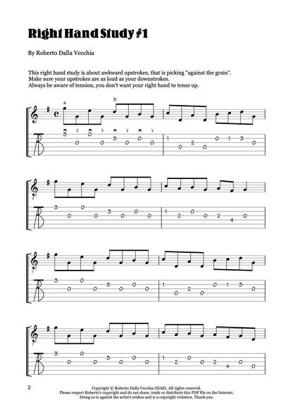 Right-Hand Study #1 - Guitar Tab Sample