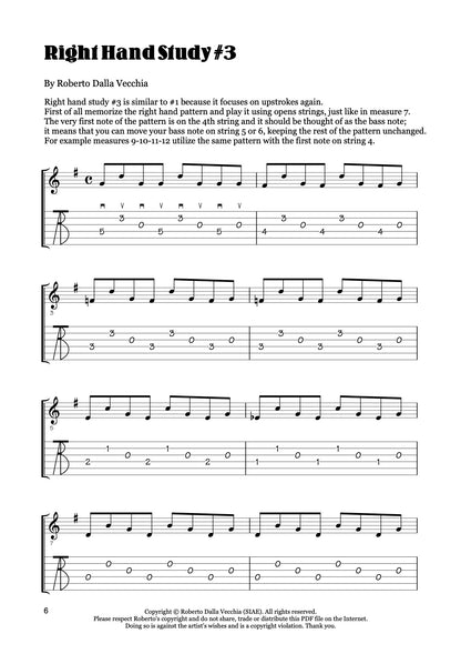 Right-Hand Study #3 - Guitar TAB Sample