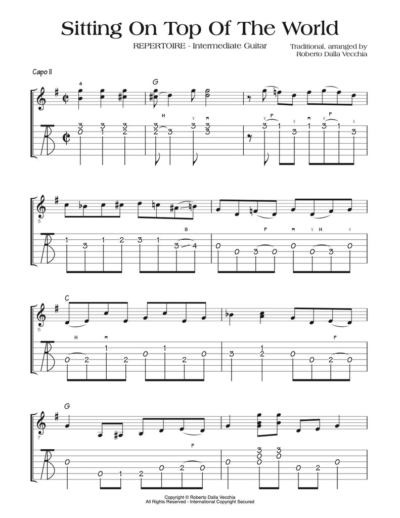 Sitting On Top Of The World - Guitar Tablature Sample