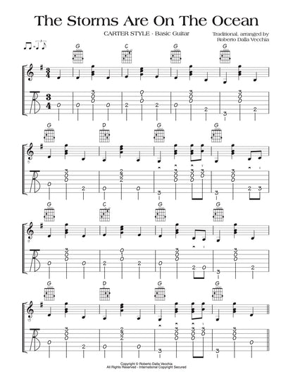 The Storms Are On The Ocean - Tablature Sample