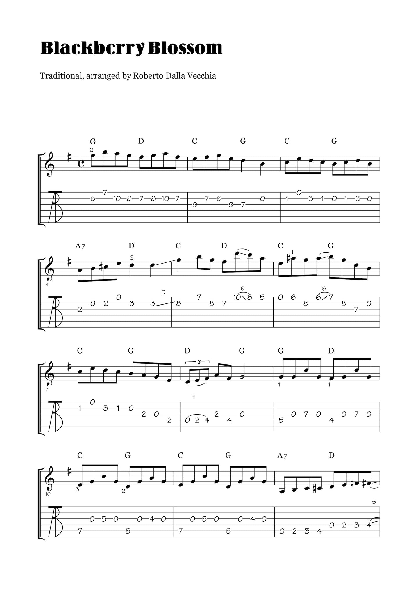 Blackberry Blossom Tab sample