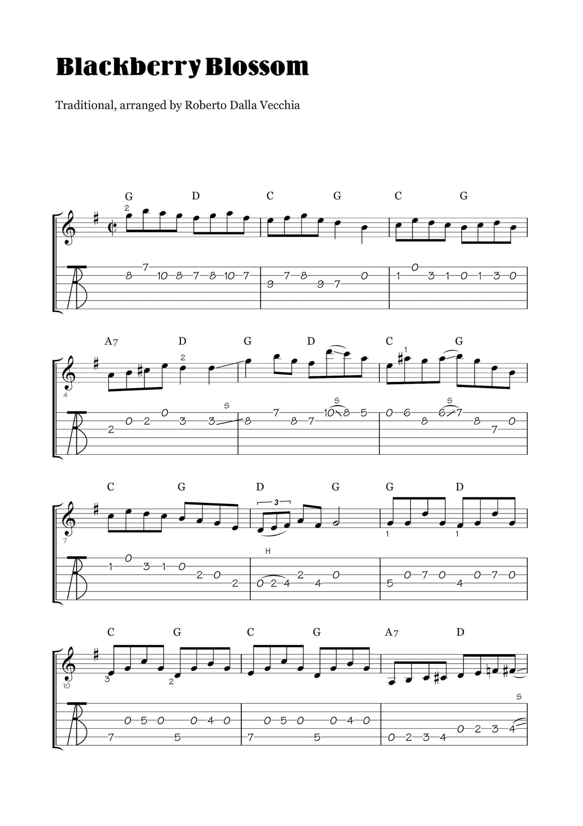 Blackberry Blossom Tab sample