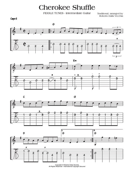 Cherokee Shuffle Tab sample