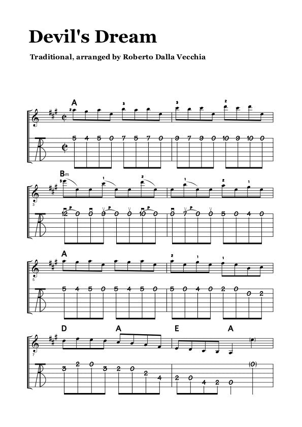 Devil's Dream TAB