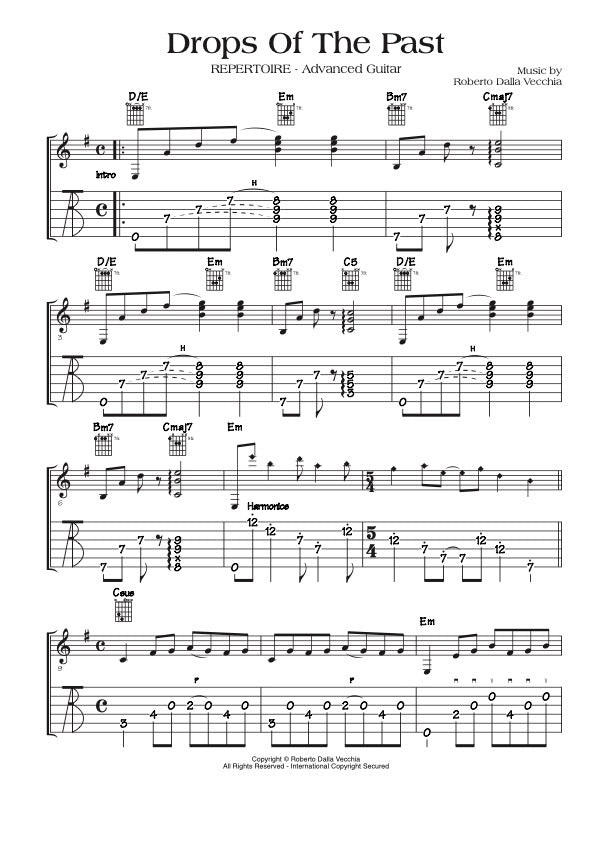 Drops of the Past  - Tab Sample