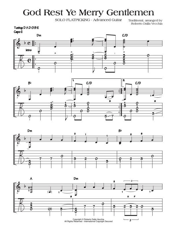 God Rest Ye Merry Gentlemen - TAB