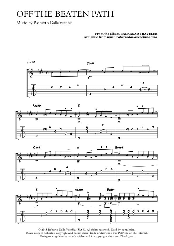 Off the Beaten Path TAB