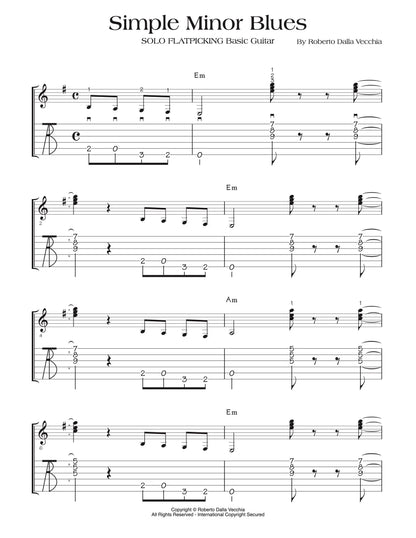 Simple Minor Blues - TAB sample