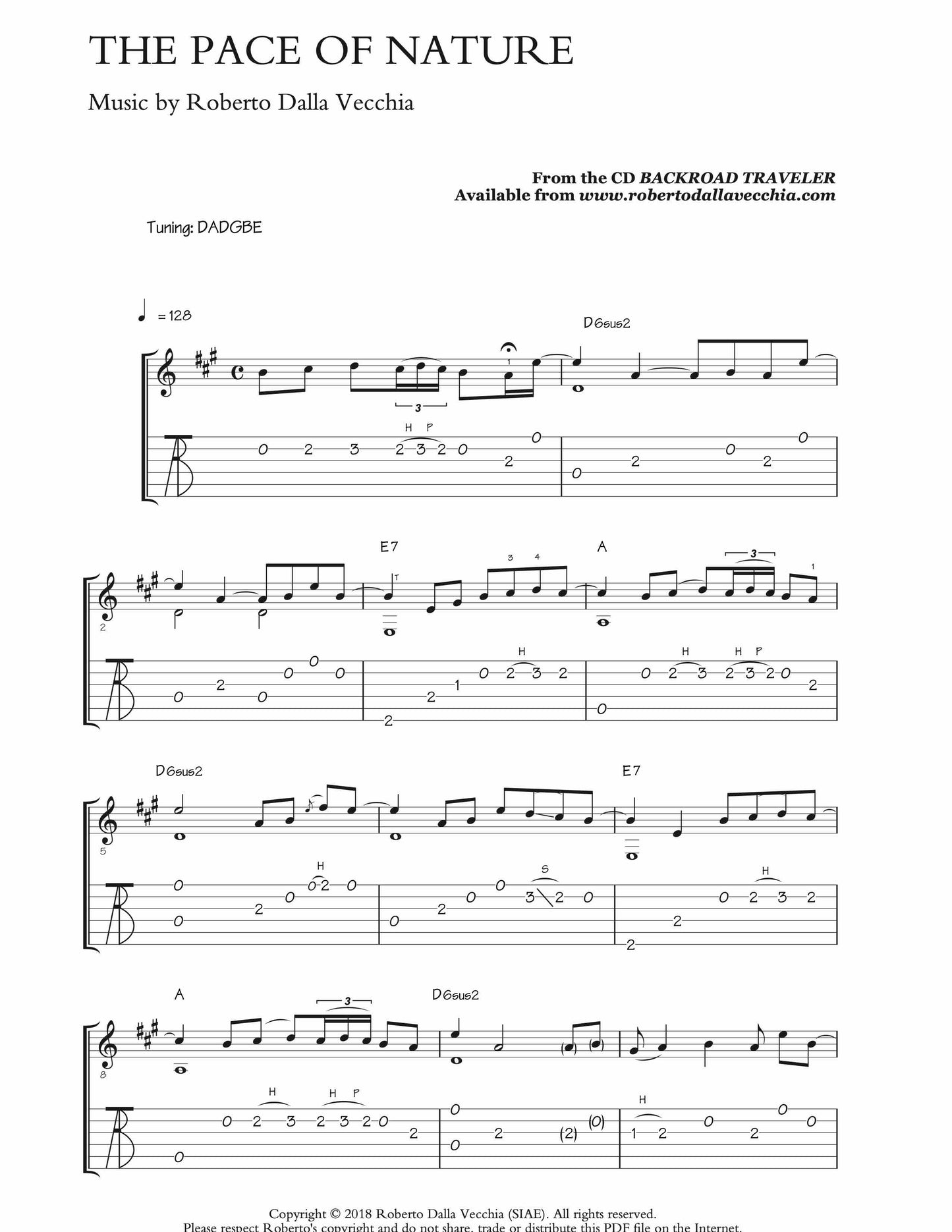 The Pace of Nature - TAB Sample