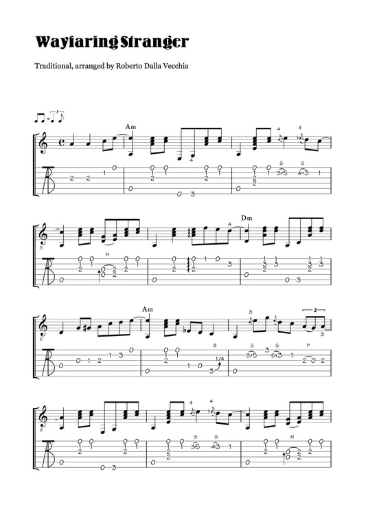 Wayfaring Stranger - Video Lesson by Roberto Dalla Vecchia 
